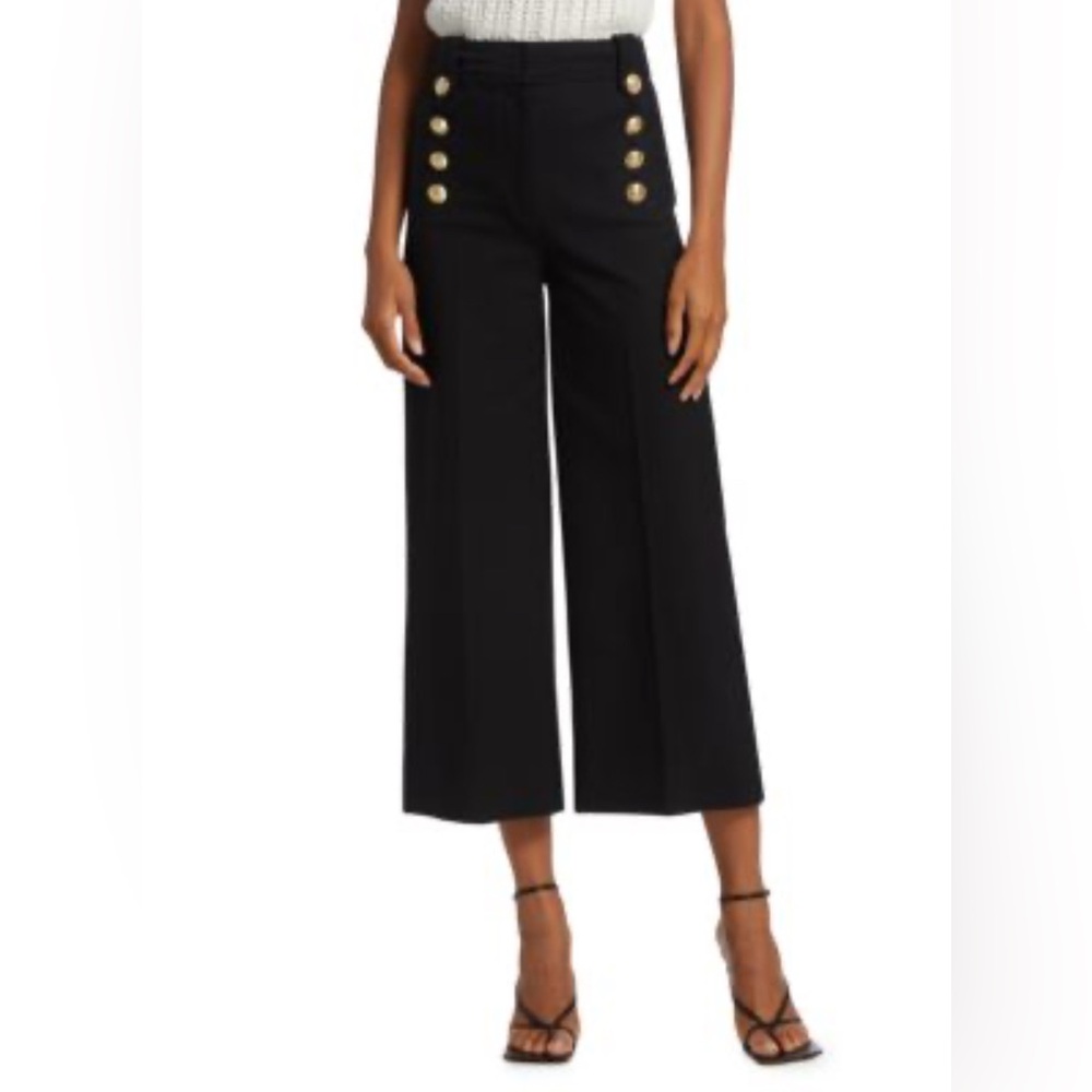 Derek Lam 10 Crosby
Delos Cropped Wide-Leg Gold Button Sailor Pants size 4